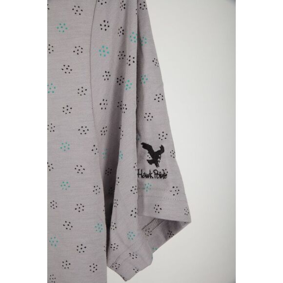 Travis Mathew Polo Shirt Mens Extra Large Gray Geometric Hawk Pointe Logo - Picture 5 of 10